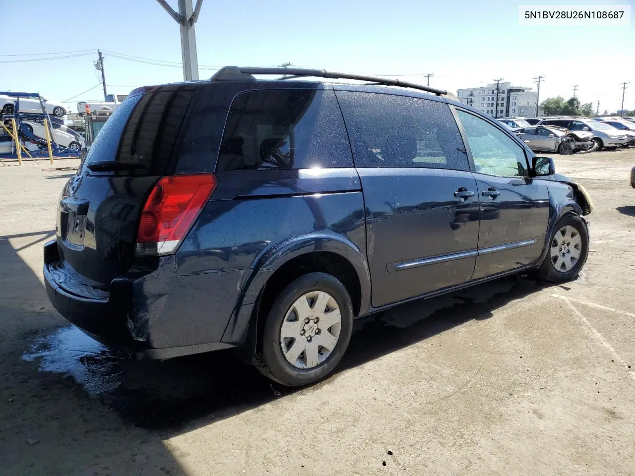 2006 Nissan Quest S VIN: 5N1BV28U26N108687 Lot: 61153795