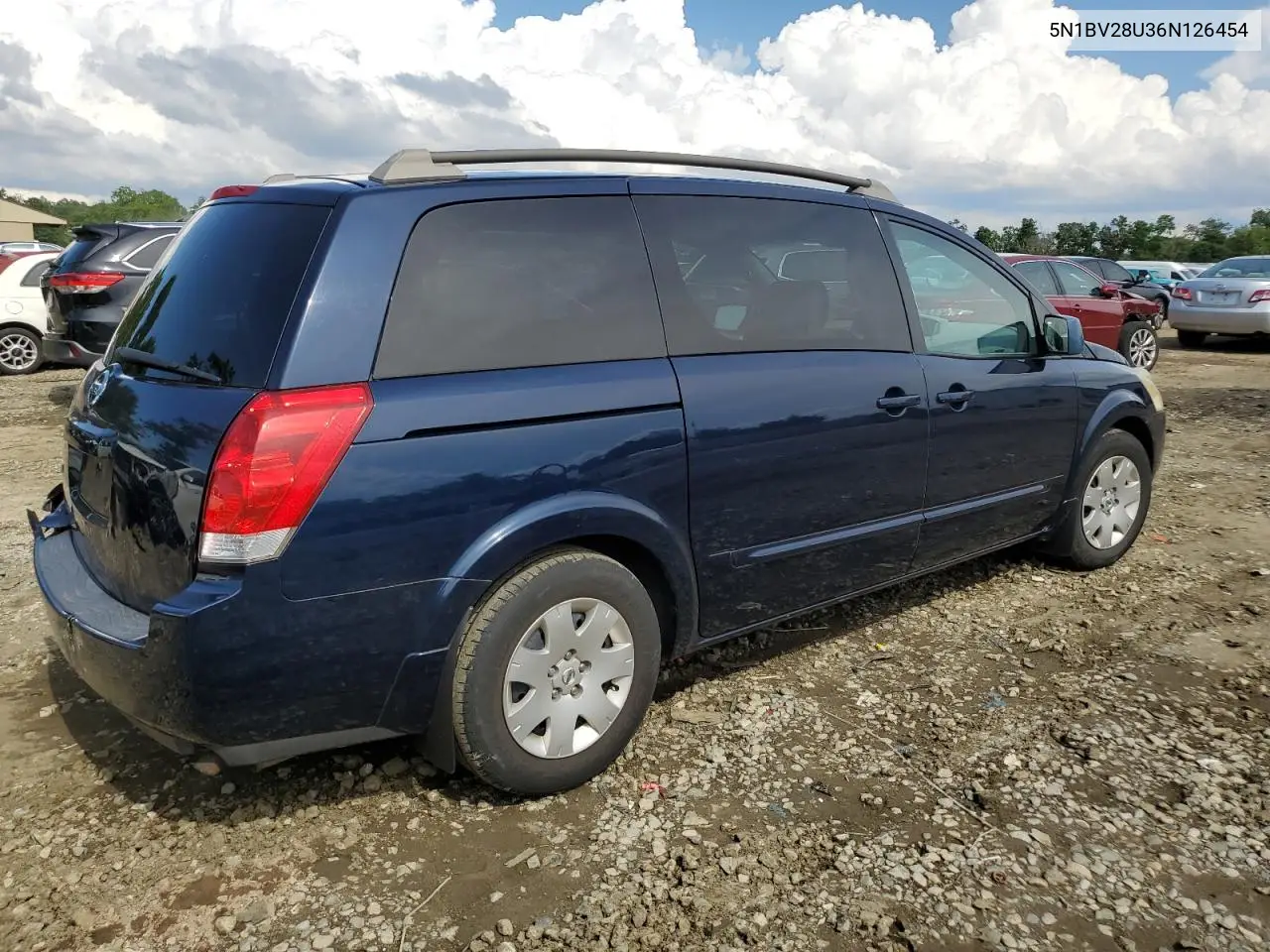2006 Nissan Quest S VIN: 5N1BV28U36N126454 Lot: 61696175