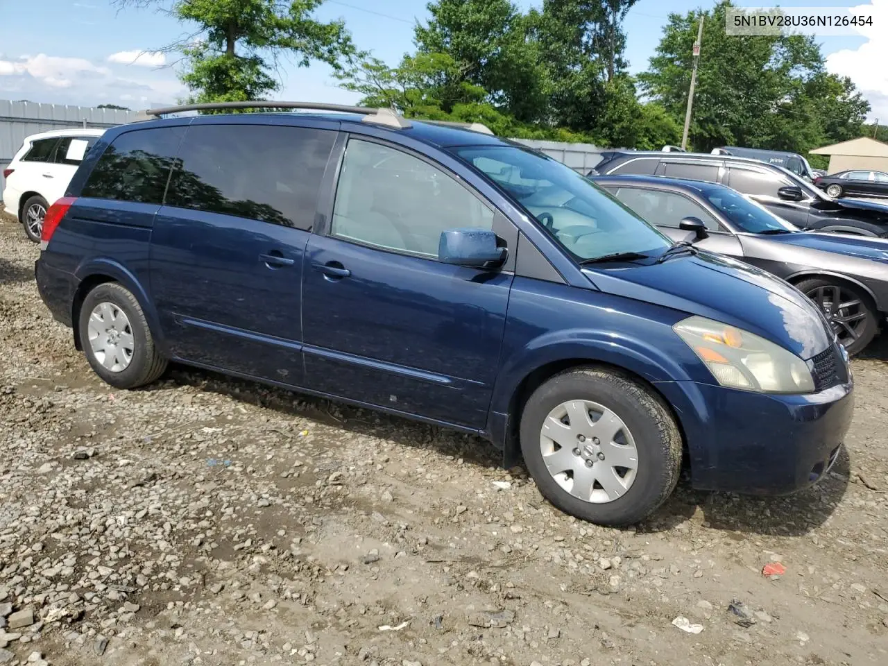 2006 Nissan Quest S VIN: 5N1BV28U36N126454 Lot: 61696175