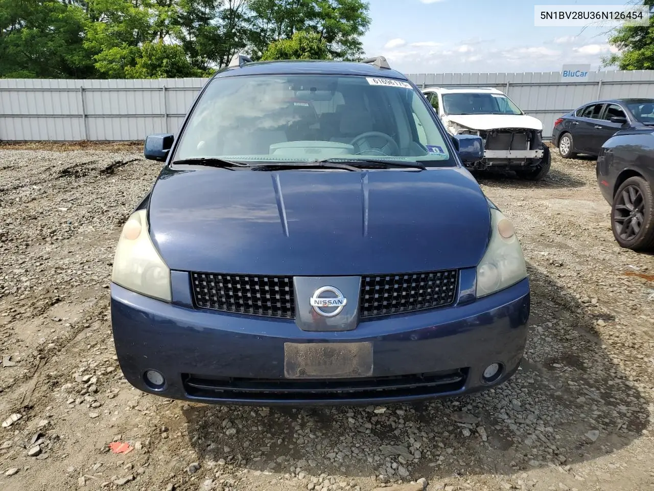 2006 Nissan Quest S VIN: 5N1BV28U36N126454 Lot: 61696175
