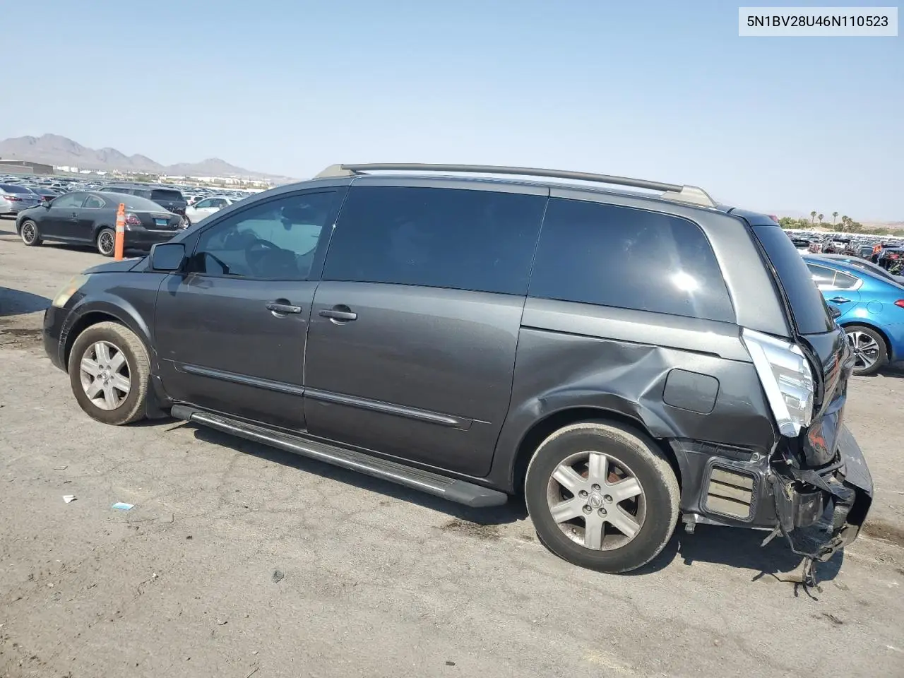 2006 Nissan Quest S VIN: 5N1BV28U46N110523 Lot: 64647165