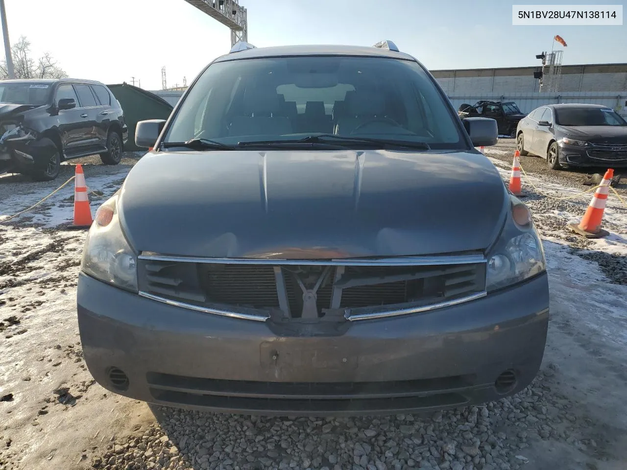 2007 Nissan Quest S VIN: 5N1BV28U47N138114 Lot: 42026275