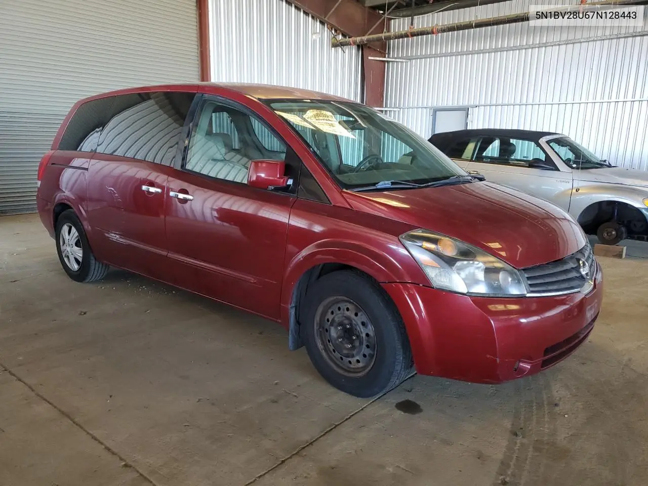 2007 Nissan Quest S VIN: 5N1BV28U67N128443 Lot: 55982835