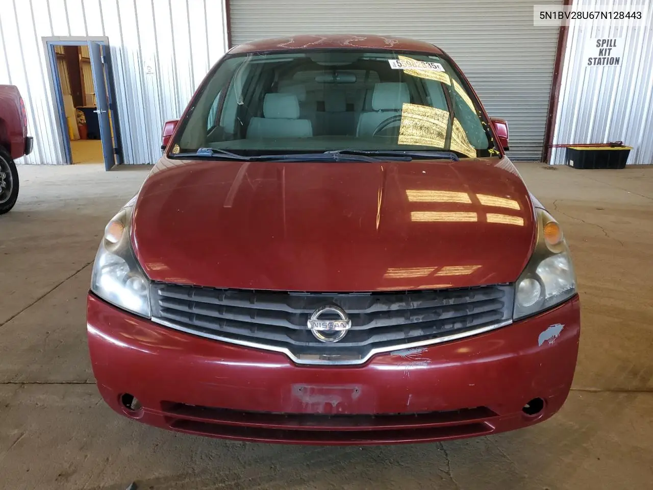 2007 Nissan Quest S VIN: 5N1BV28U67N128443 Lot: 55982835