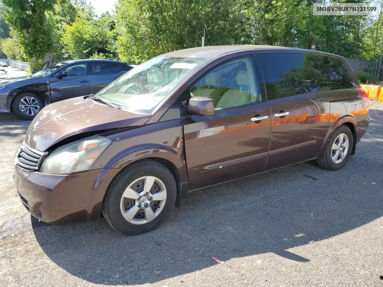 2007 Nissan Quest S VIN: 5N1BV28U87N131599 Lot: 59339875