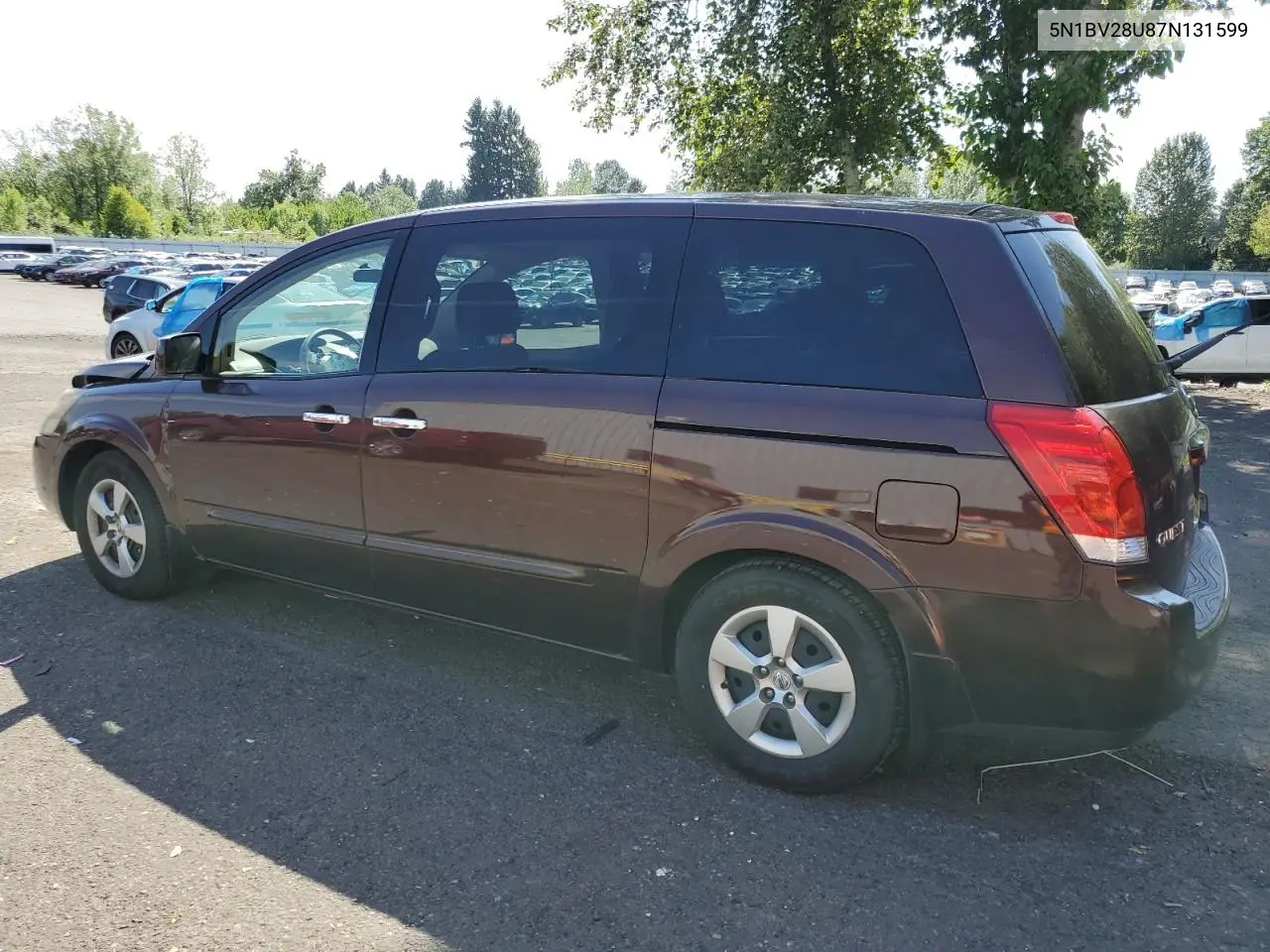 2007 Nissan Quest S VIN: 5N1BV28U87N131599 Lot: 59339875
