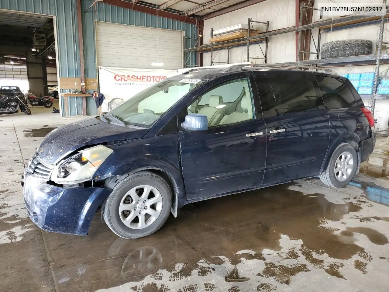 2007 Nissan Quest S VIN: 5N1BV28U57N102917 Lot: 61256475