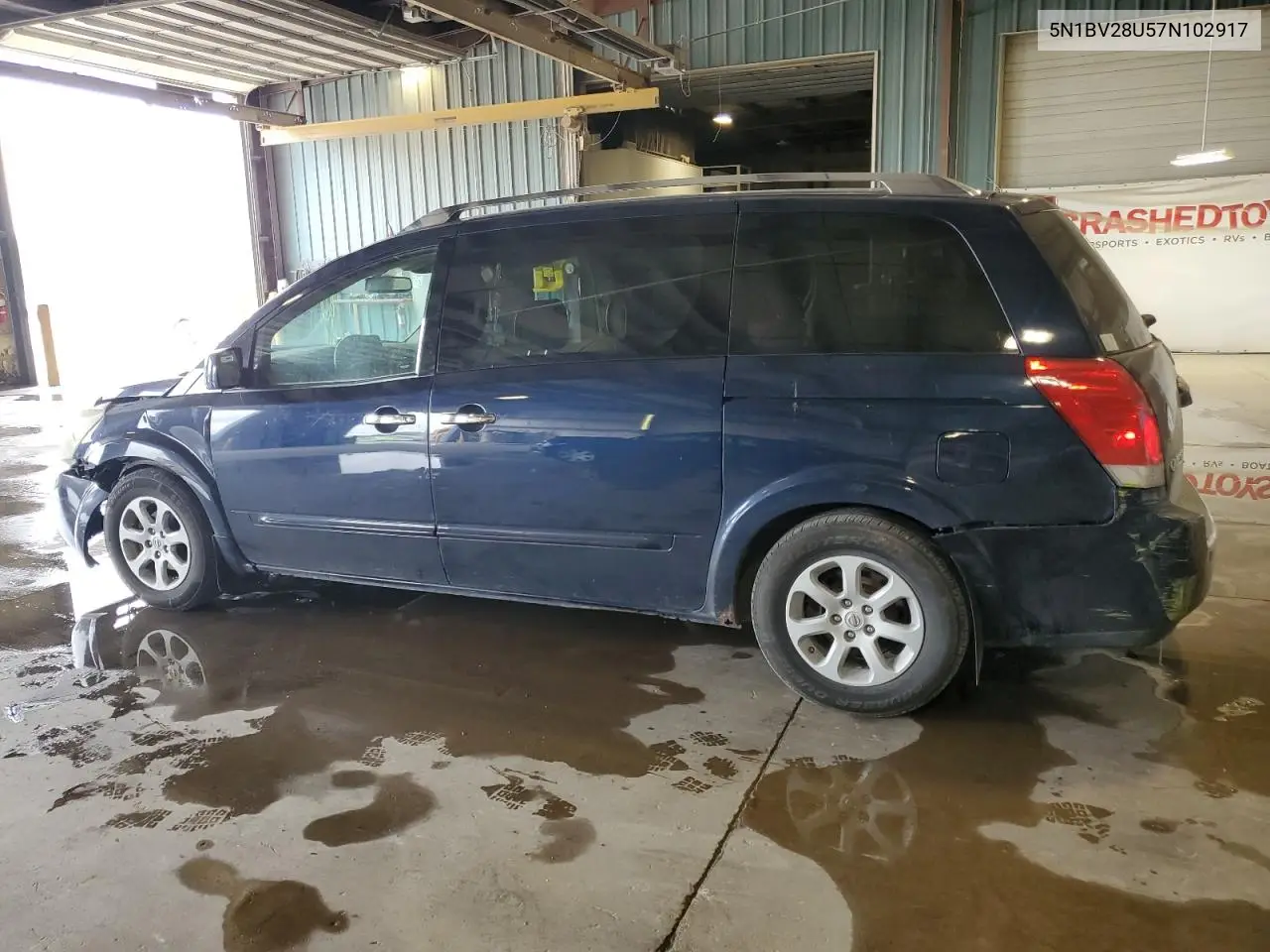2007 Nissan Quest S VIN: 5N1BV28U57N102917 Lot: 61256475