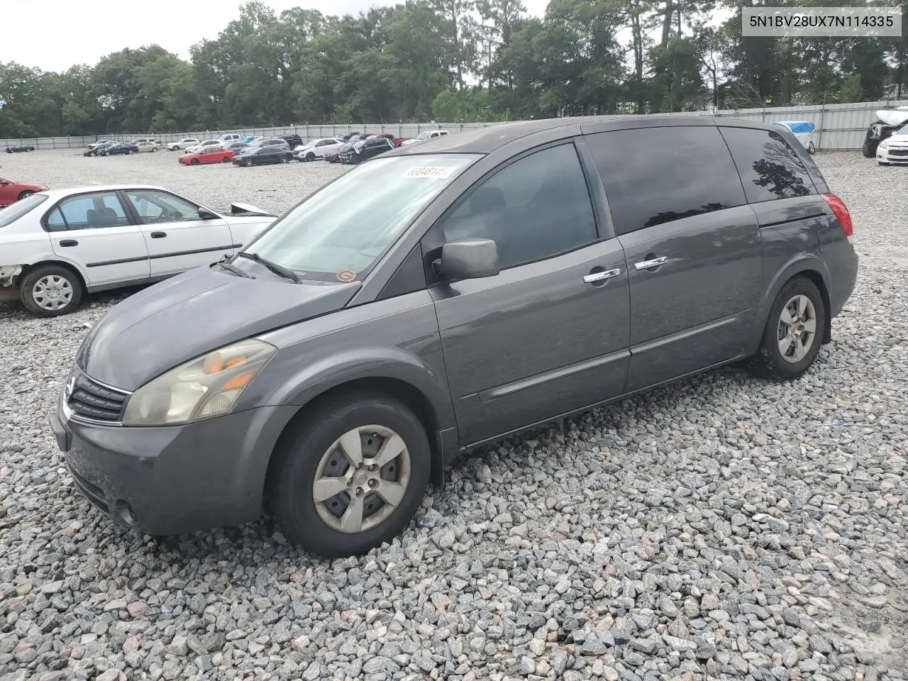 2007 Nissan Quest S VIN: 5N1BV28UX7N114335 Lot: 63048145