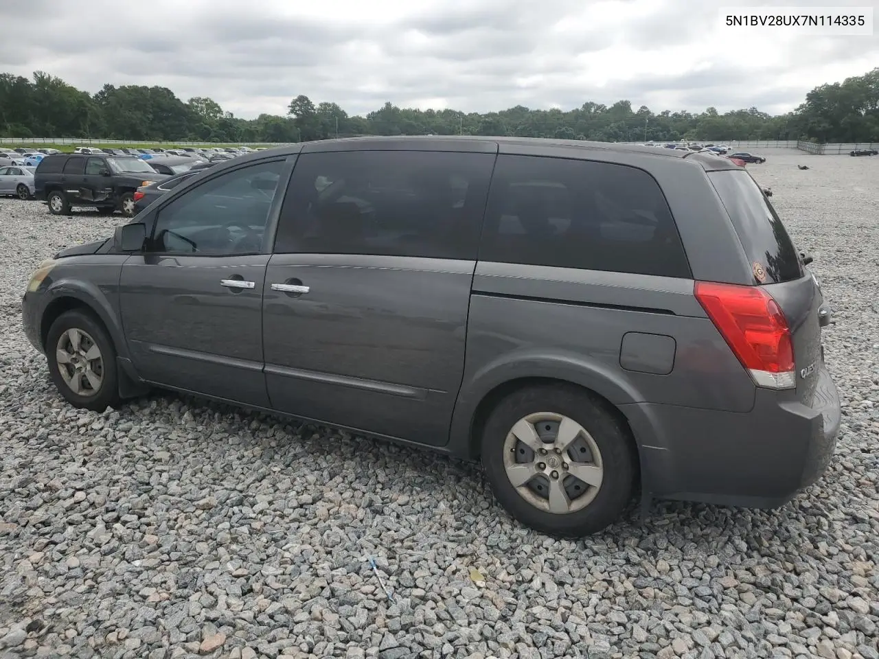 2007 Nissan Quest S VIN: 5N1BV28UX7N114335 Lot: 63048145