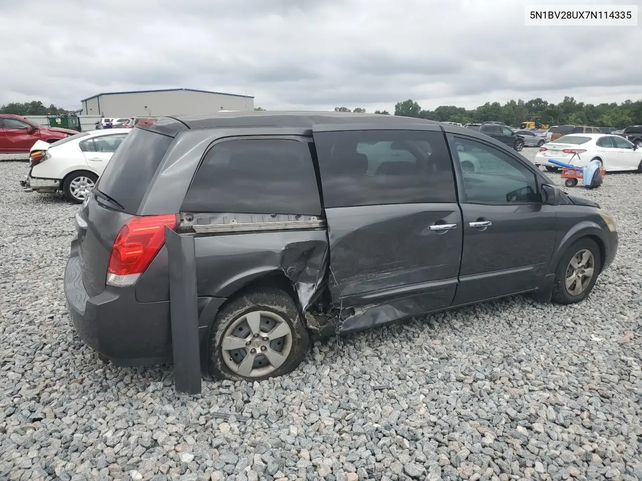 2007 Nissan Quest S VIN: 5N1BV28UX7N114335 Lot: 63048145
