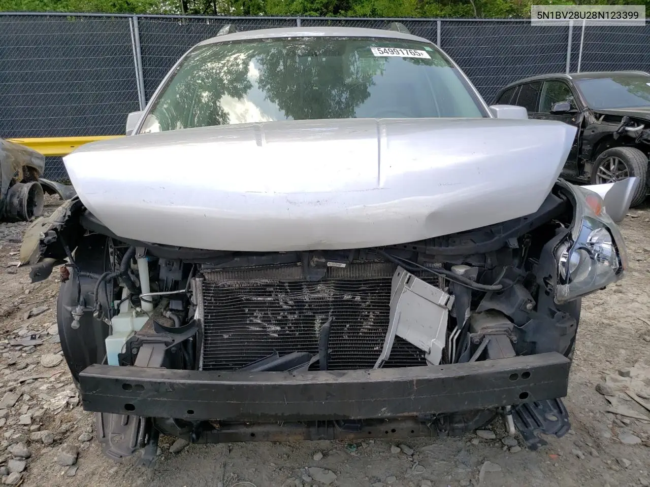 2008 Nissan Quest S VIN: 5N1BV28U28N123399 Lot: 54991765