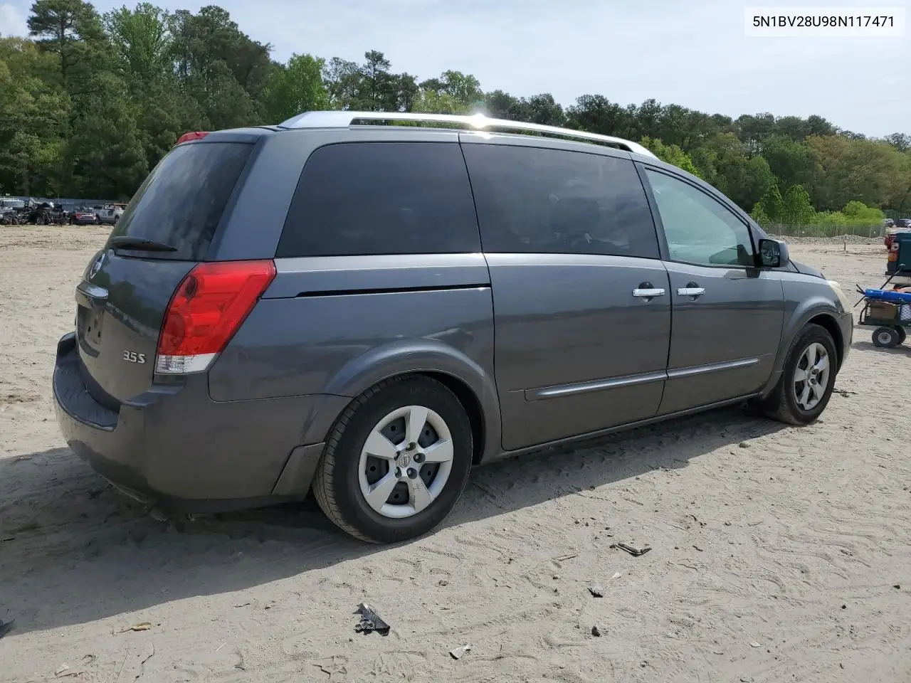 2008 Nissan Quest S VIN: 5N1BV28U98N117471 Lot: 55603595