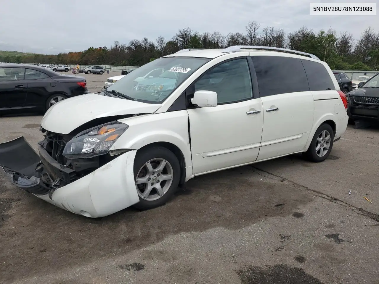 2008 Nissan Quest S VIN: 5N1BV28U78N123088 Lot: 62021765
