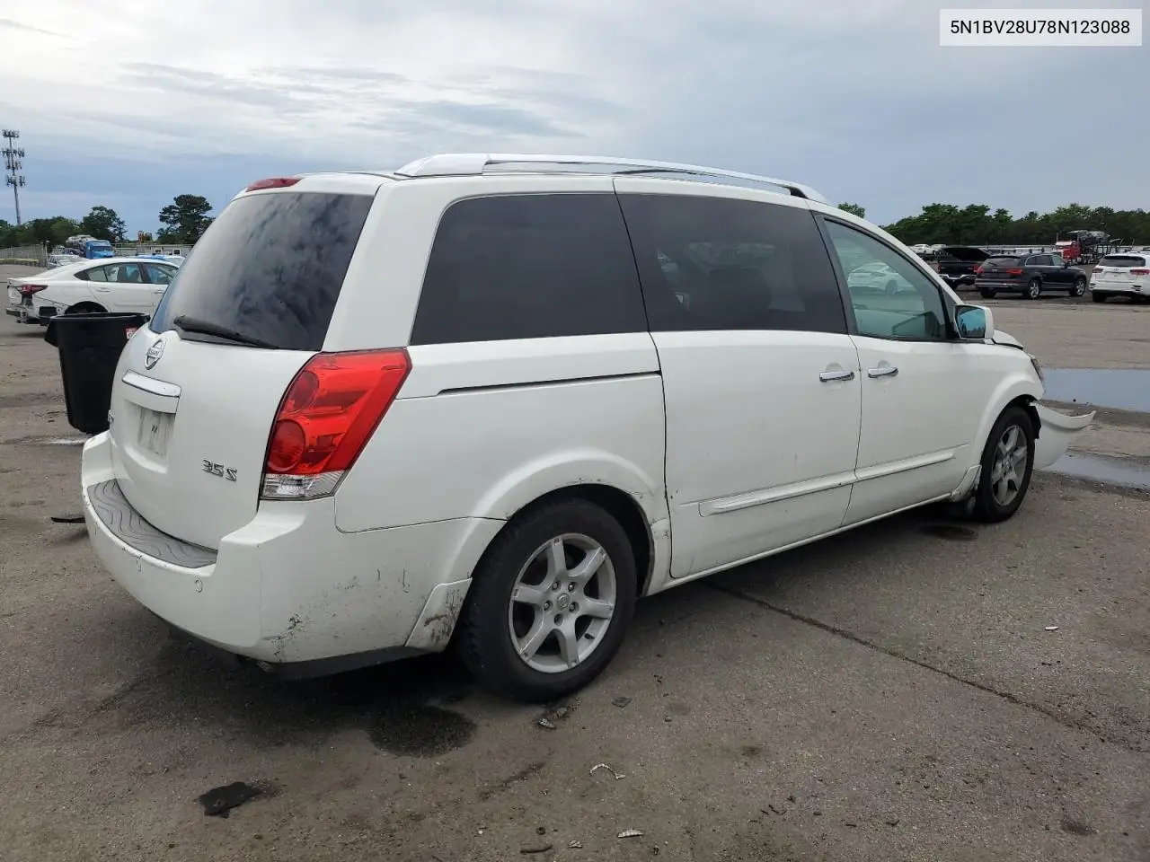 2008 Nissan Quest S VIN: 5N1BV28U78N123088 Lot: 62021765