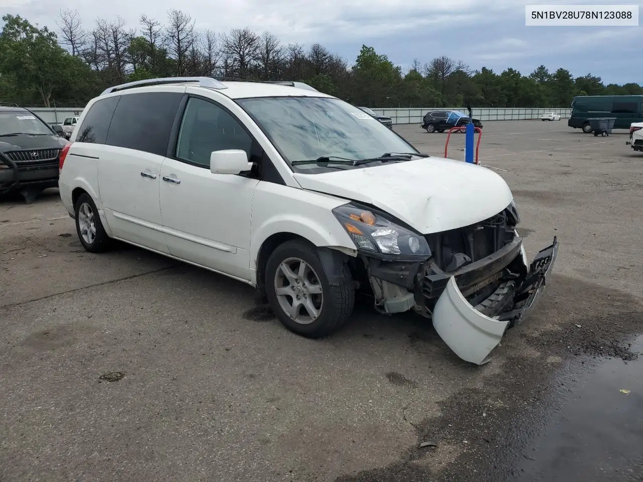 2008 Nissan Quest S VIN: 5N1BV28U78N123088 Lot: 62021765