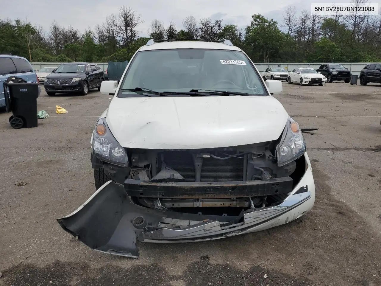 2008 Nissan Quest S VIN: 5N1BV28U78N123088 Lot: 62021765