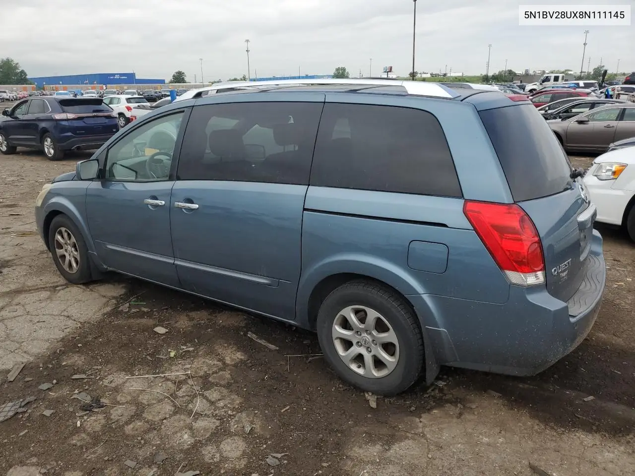 2008 Nissan Quest S VIN: 5N1BV28UX8N111145 Lot: 62165245