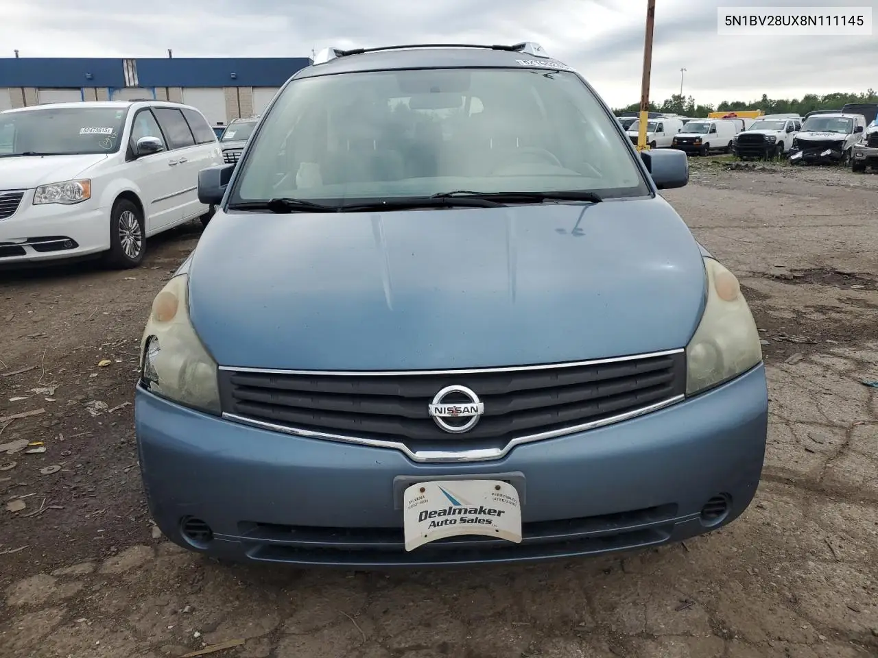 2008 Nissan Quest S VIN: 5N1BV28UX8N111145 Lot: 62165245