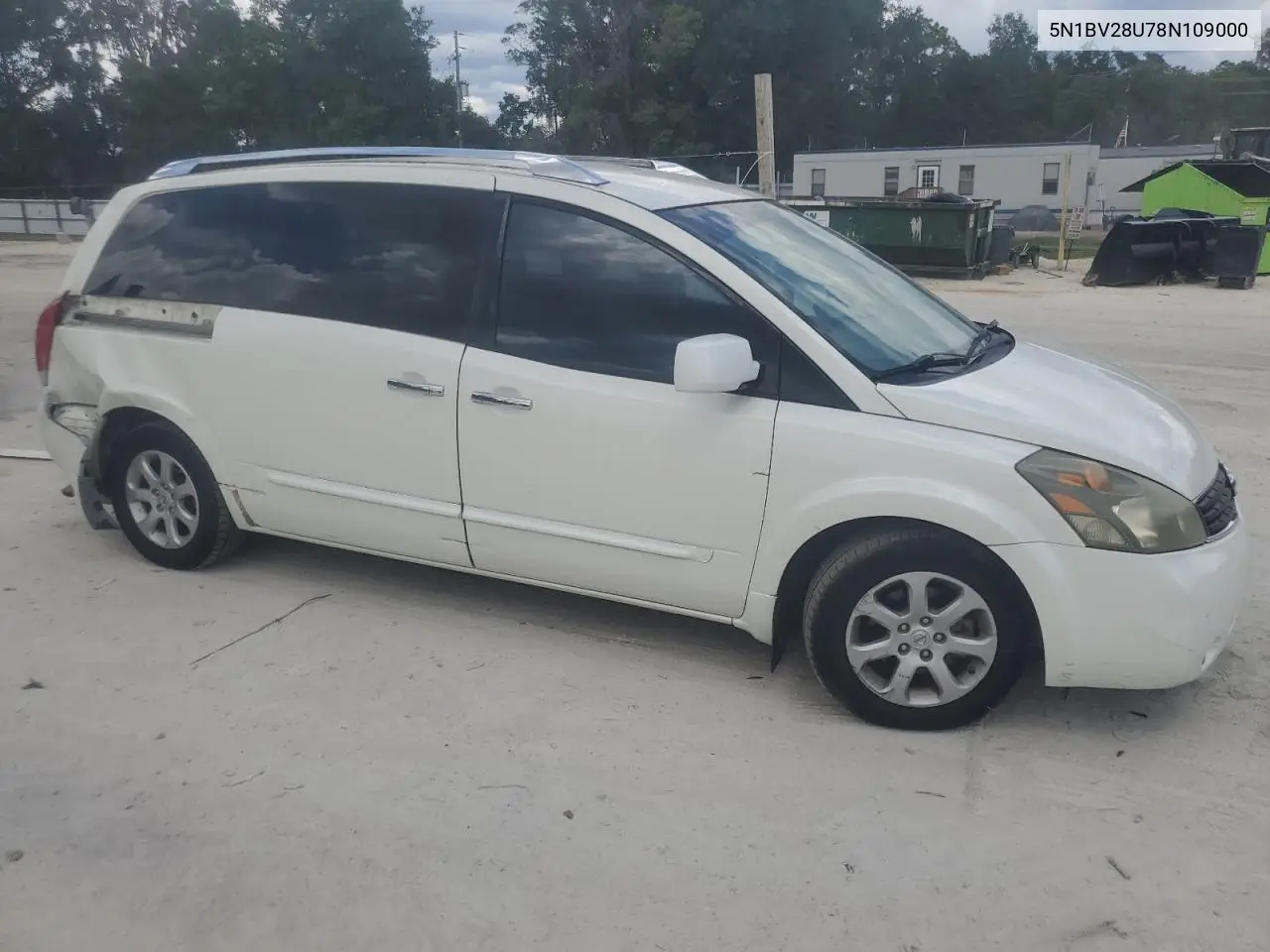 2008 Nissan Quest S VIN: 5N1BV28U78N109000 Lot: 62758225