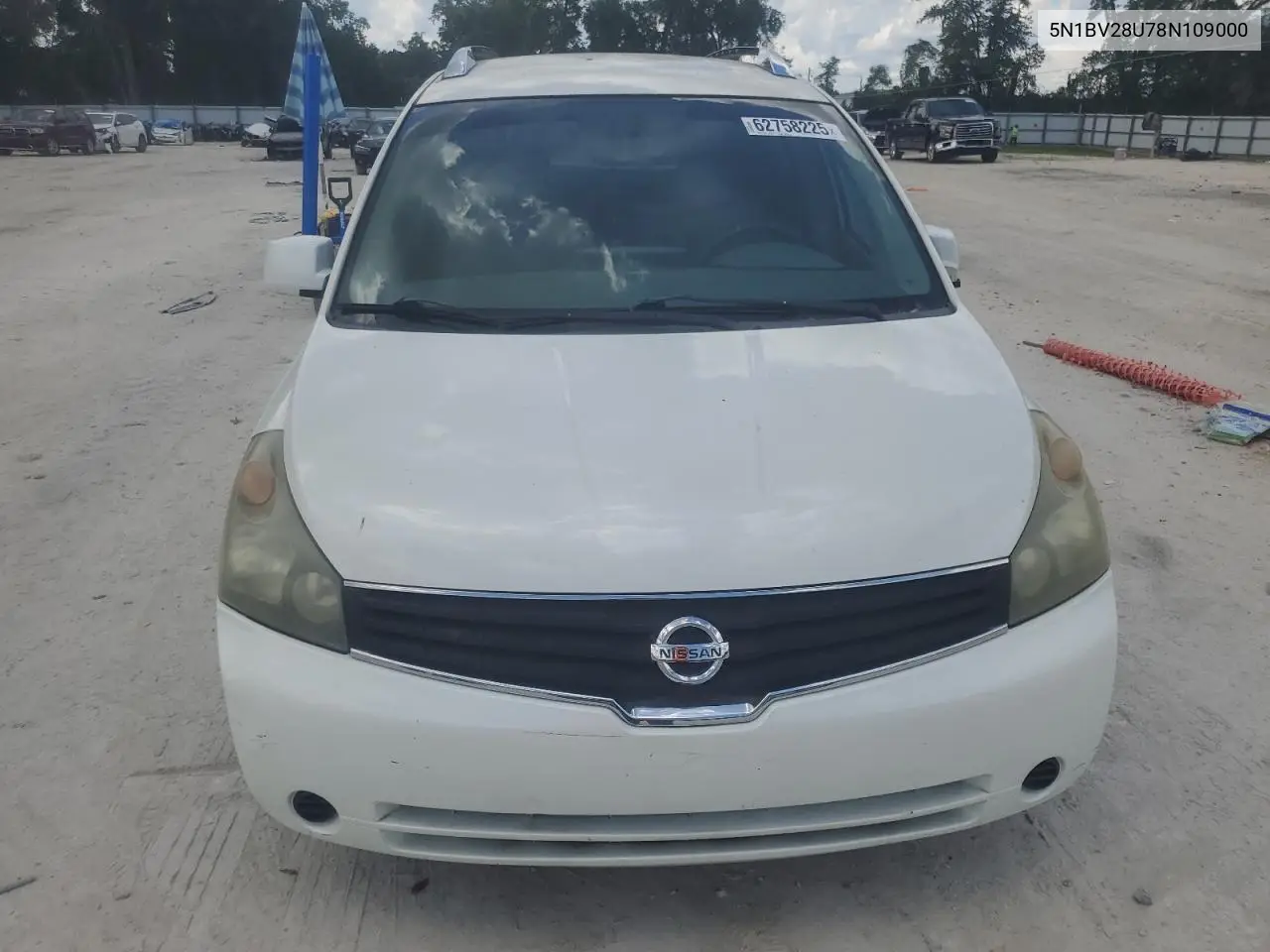 2008 Nissan Quest S VIN: 5N1BV28U78N109000 Lot: 62758225