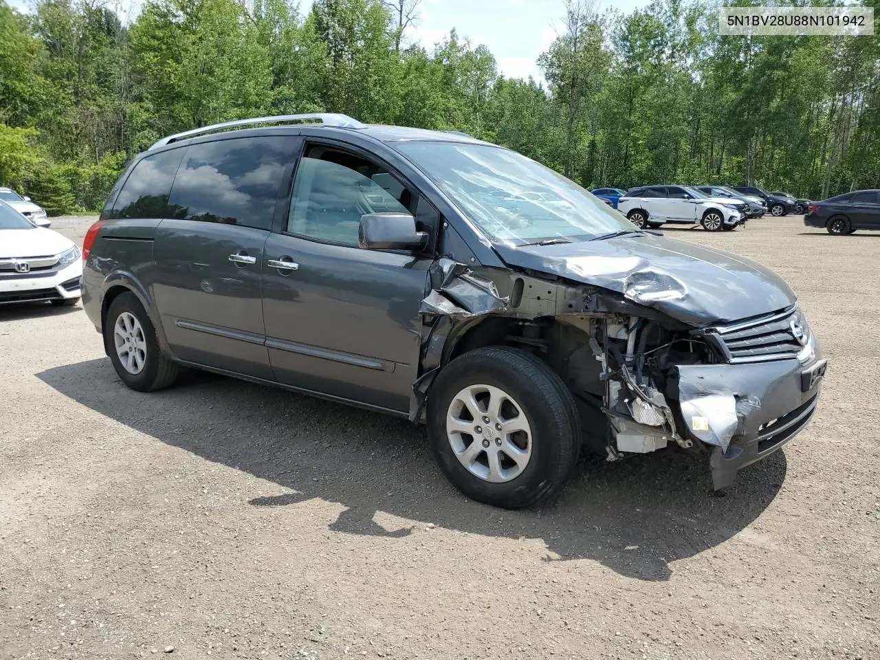 2008 Nissan Quest S VIN: 5N1BV28U88N101942 Lot: 64099605