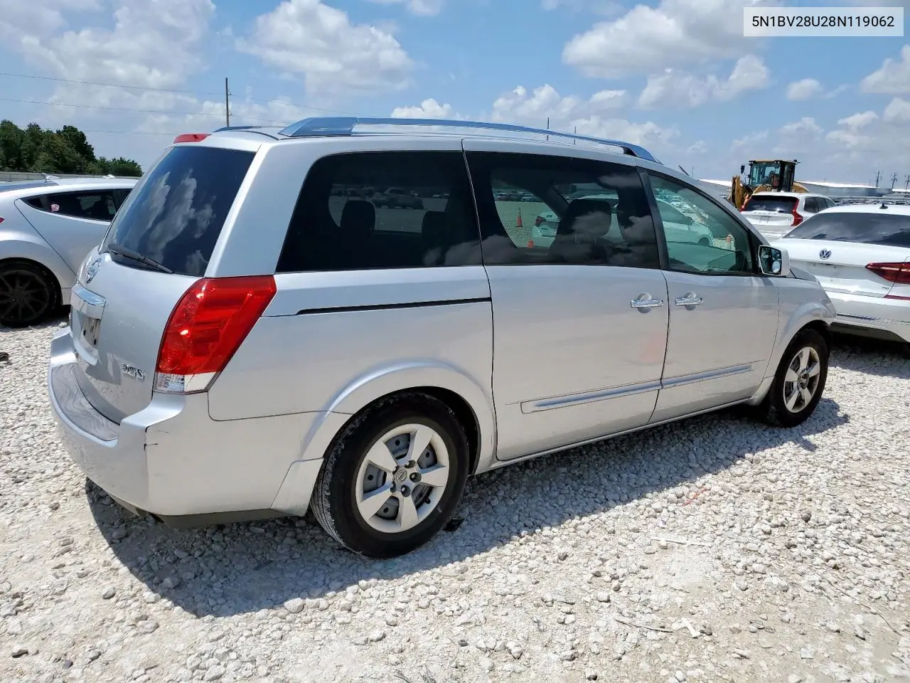 2008 Nissan Quest S VIN: 5N1BV28U28N119062 Lot: 64563605