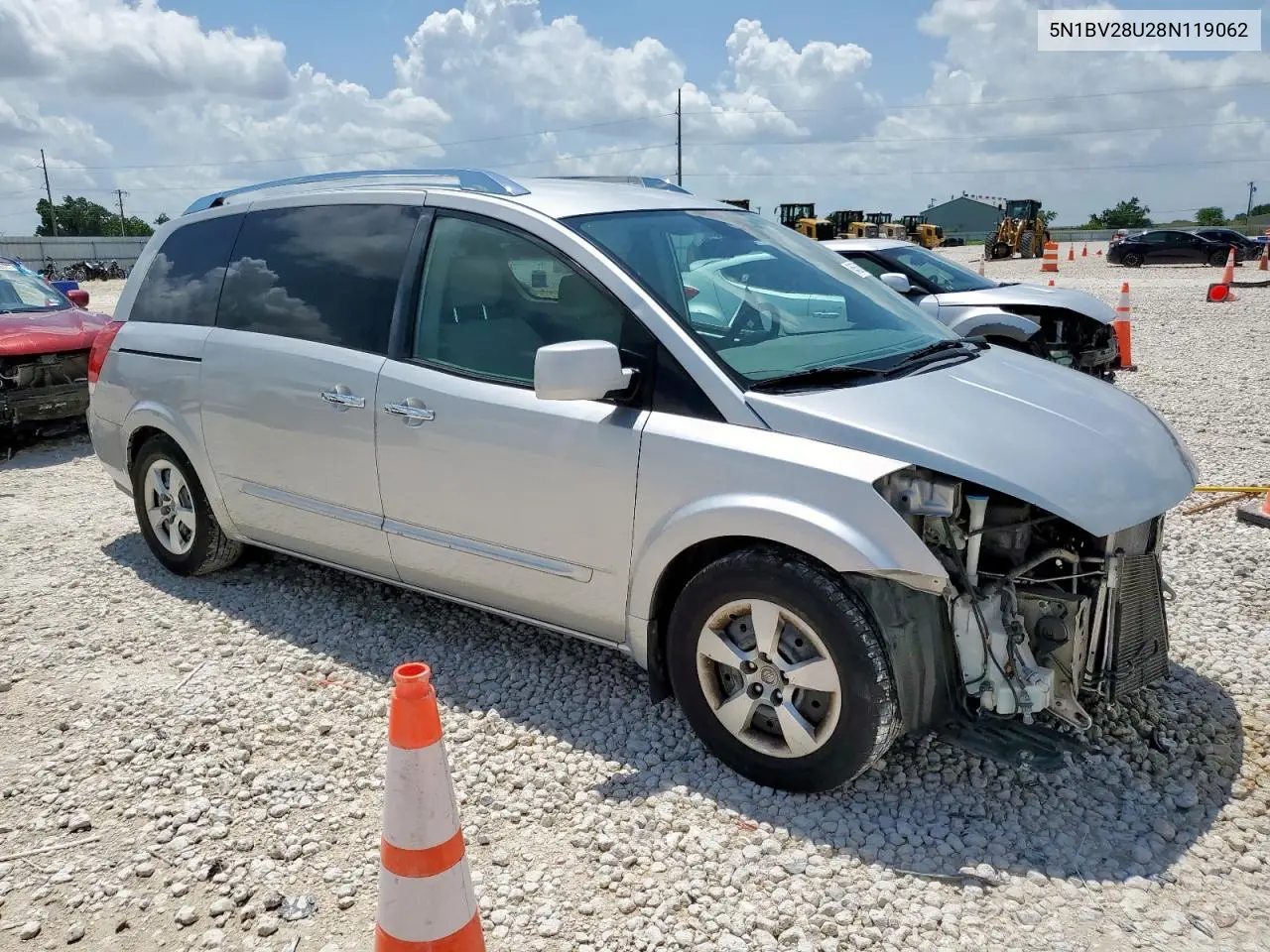 2008 Nissan Quest S VIN: 5N1BV28U28N119062 Lot: 64563605