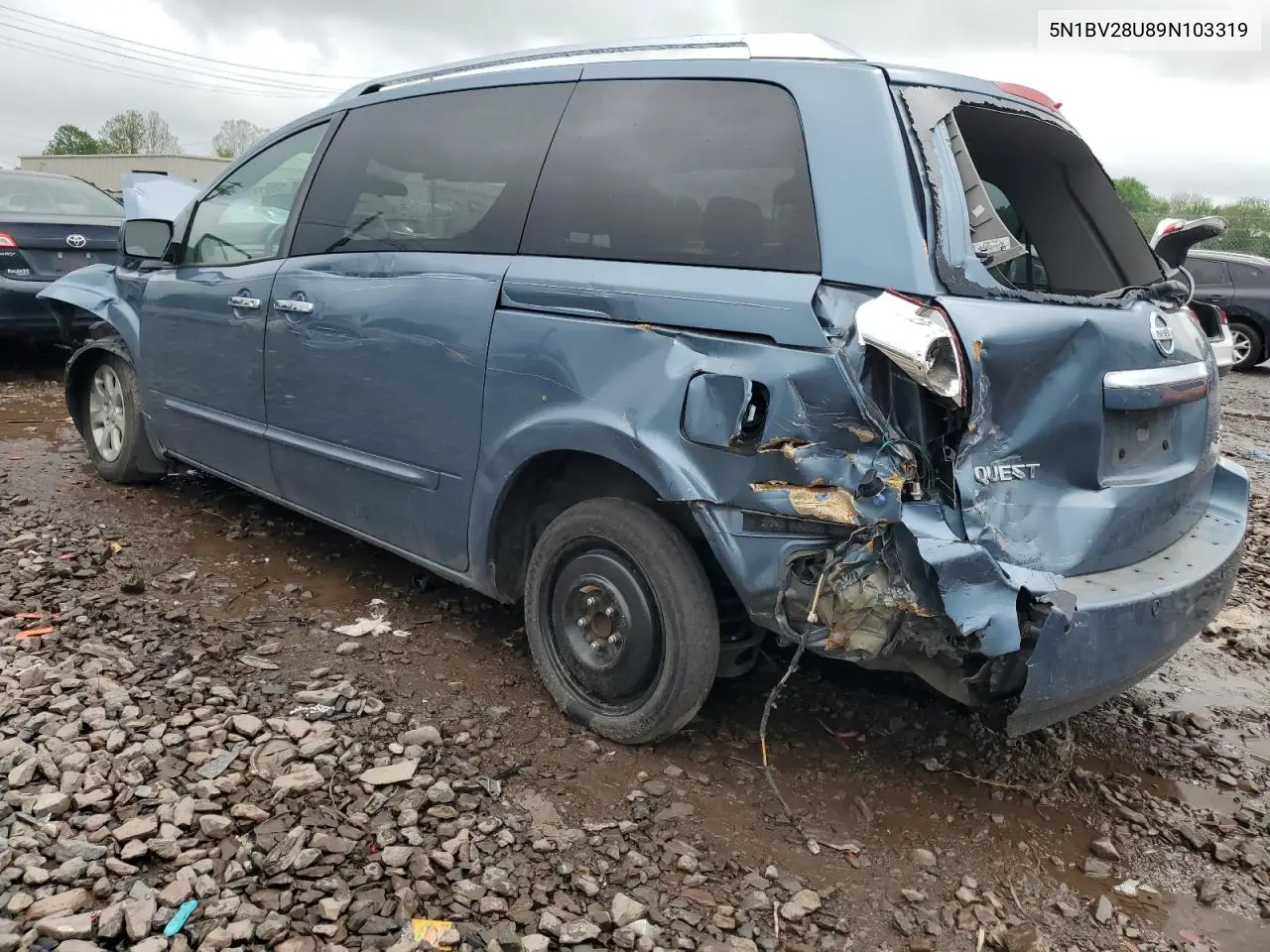 2009 Nissan Quest S VIN: 5N1BV28U89N103319 Lot: 55077755