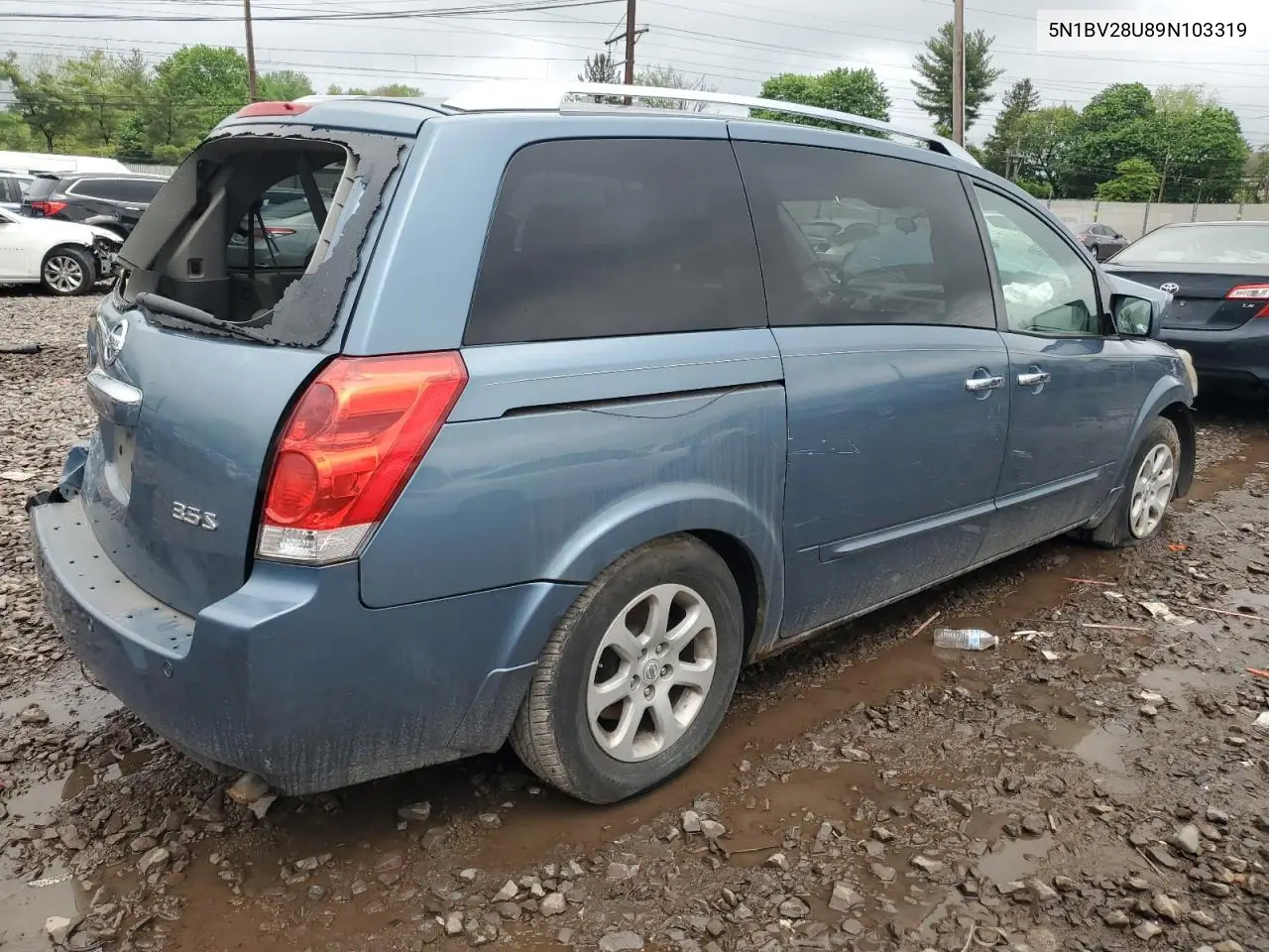 2009 Nissan Quest S VIN: 5N1BV28U89N103319 Lot: 55077755