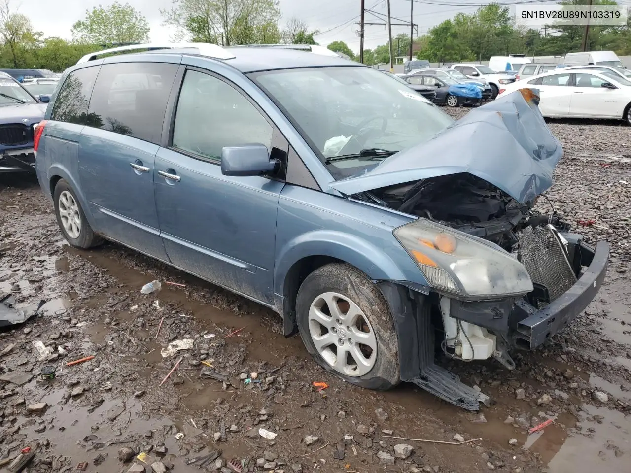 2009 Nissan Quest S VIN: 5N1BV28U89N103319 Lot: 55077755