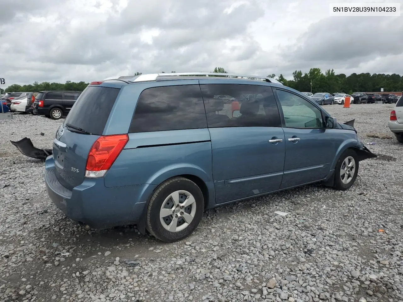2009 Nissan Quest S VIN: 5N1BV28U39N104233 Lot: 57953995