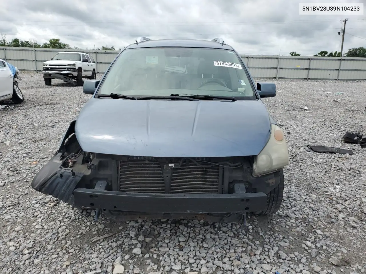 2009 Nissan Quest S VIN: 5N1BV28U39N104233 Lot: 57953995