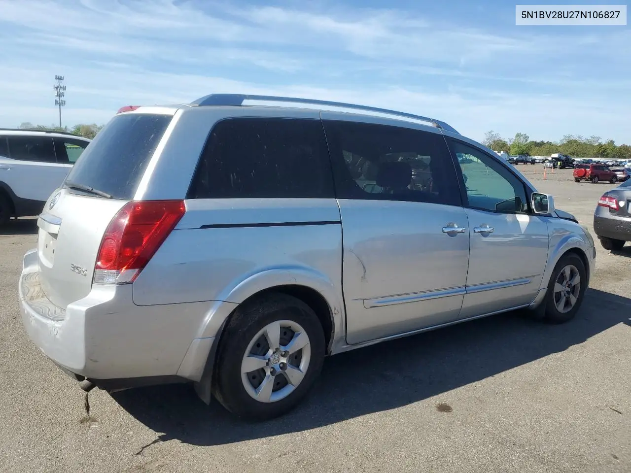 2010 Nissan Quest S VIN: 5N1BV28U27N106827 Lot: 56510625