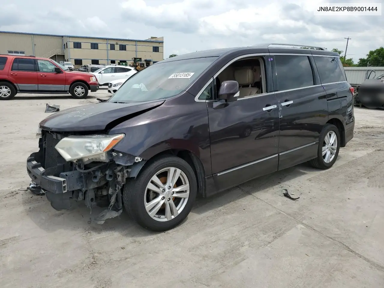 2011 Nissan Quest S VIN: JN8AE2KP8B9001444 Lot: 55013185
