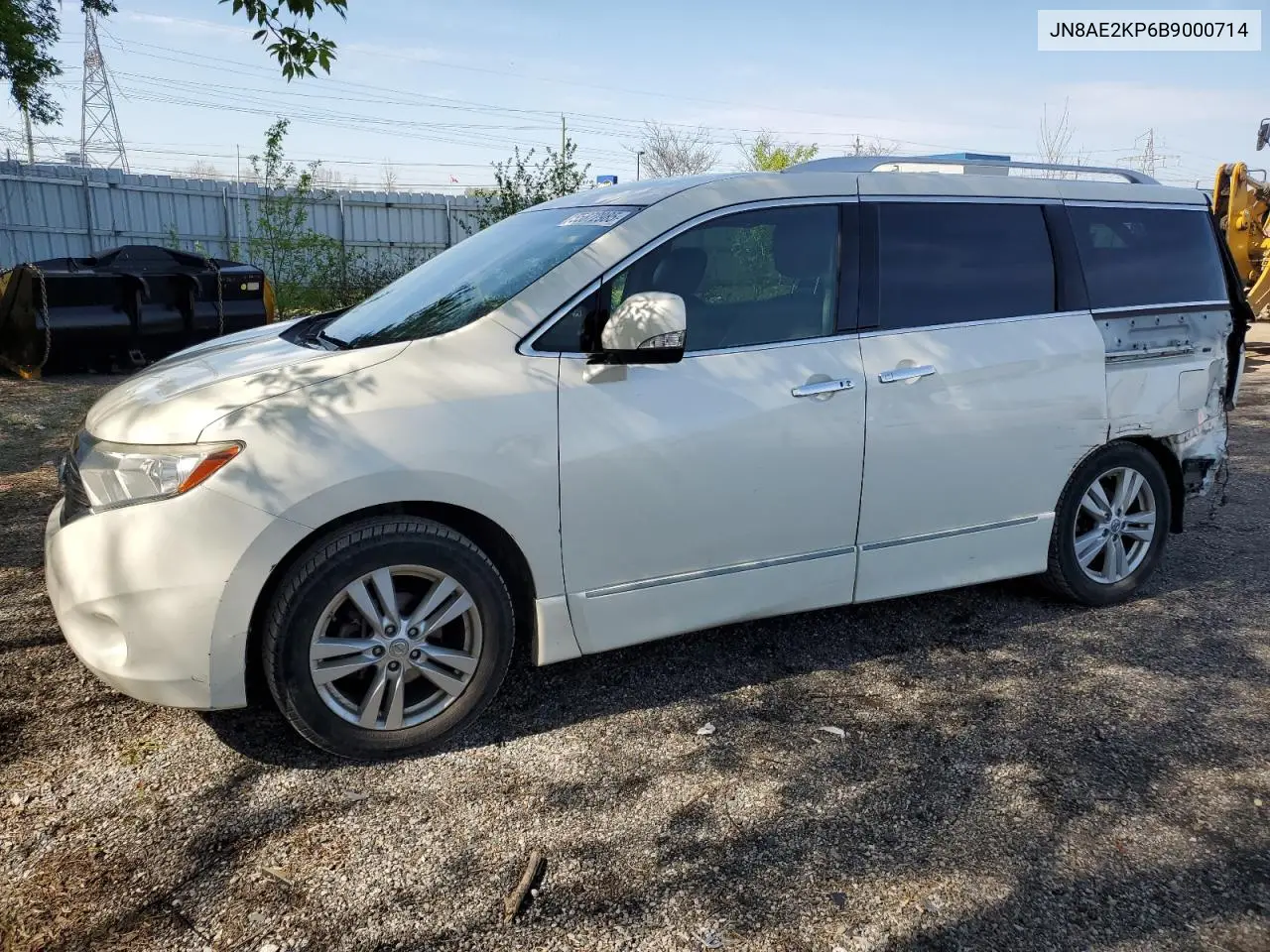 2011 Nissan Quest S VIN: JN8AE2KP6B9000714 Lot: 55072985