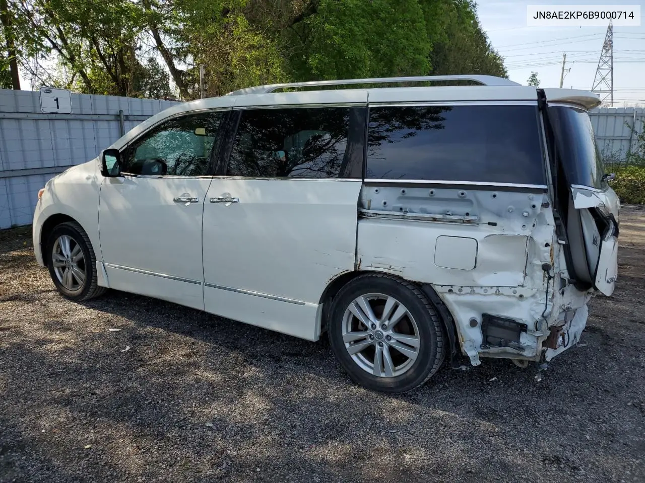 2011 Nissan Quest S VIN: JN8AE2KP6B9000714 Lot: 55072985