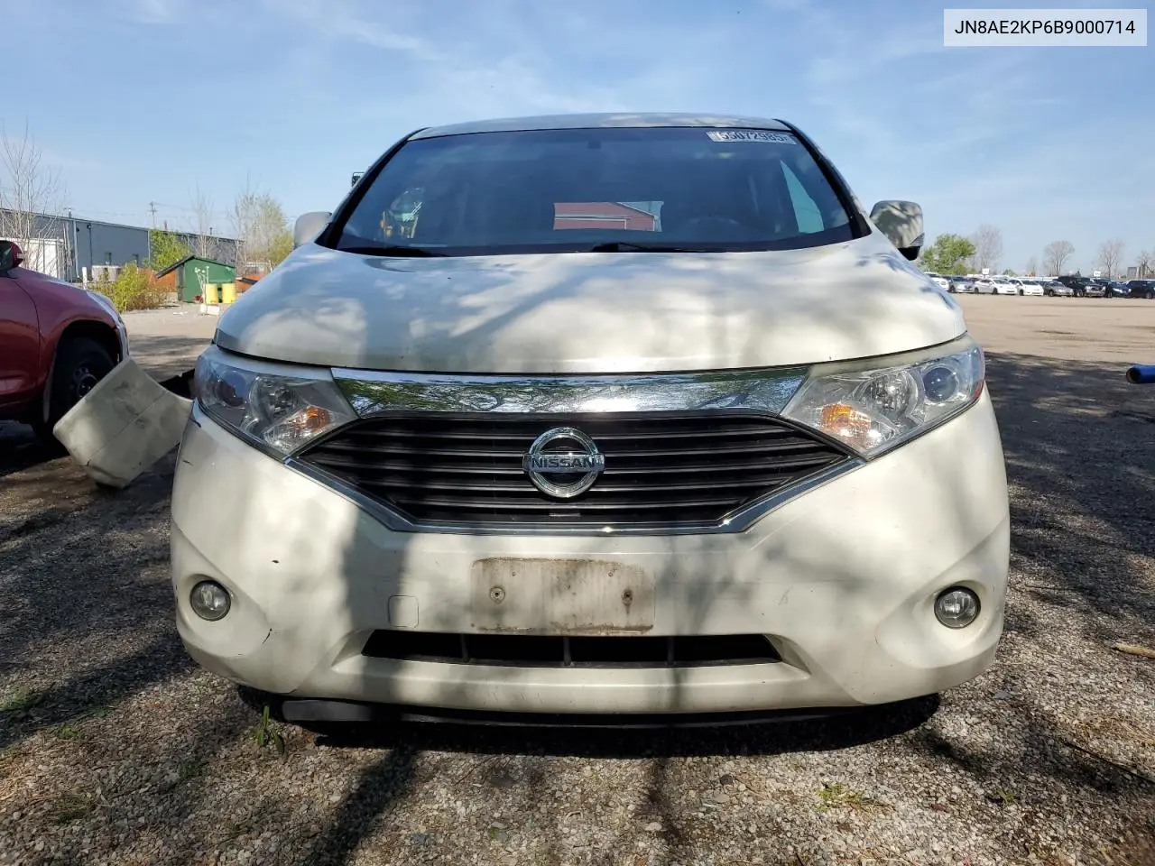 2011 Nissan Quest S VIN: JN8AE2KP6B9000714 Lot: 55072985