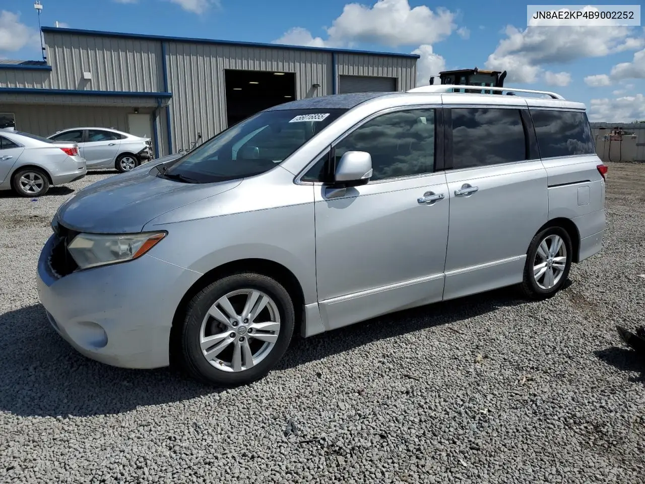 2011 Nissan Quest S VIN: JN8AE2KP4B9002252 Lot: 56016855