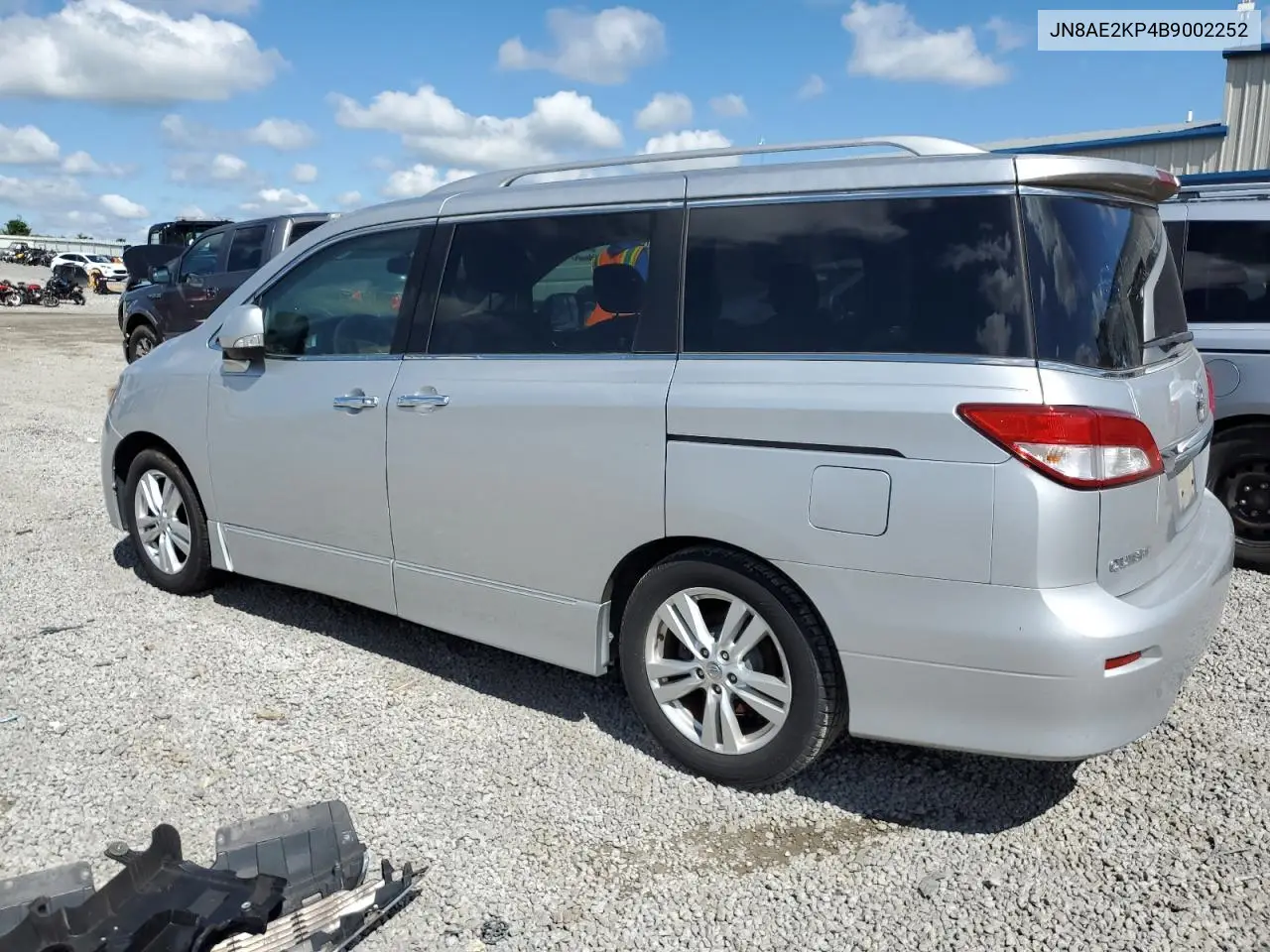 2011 Nissan Quest S VIN: JN8AE2KP4B9002252 Lot: 56016855