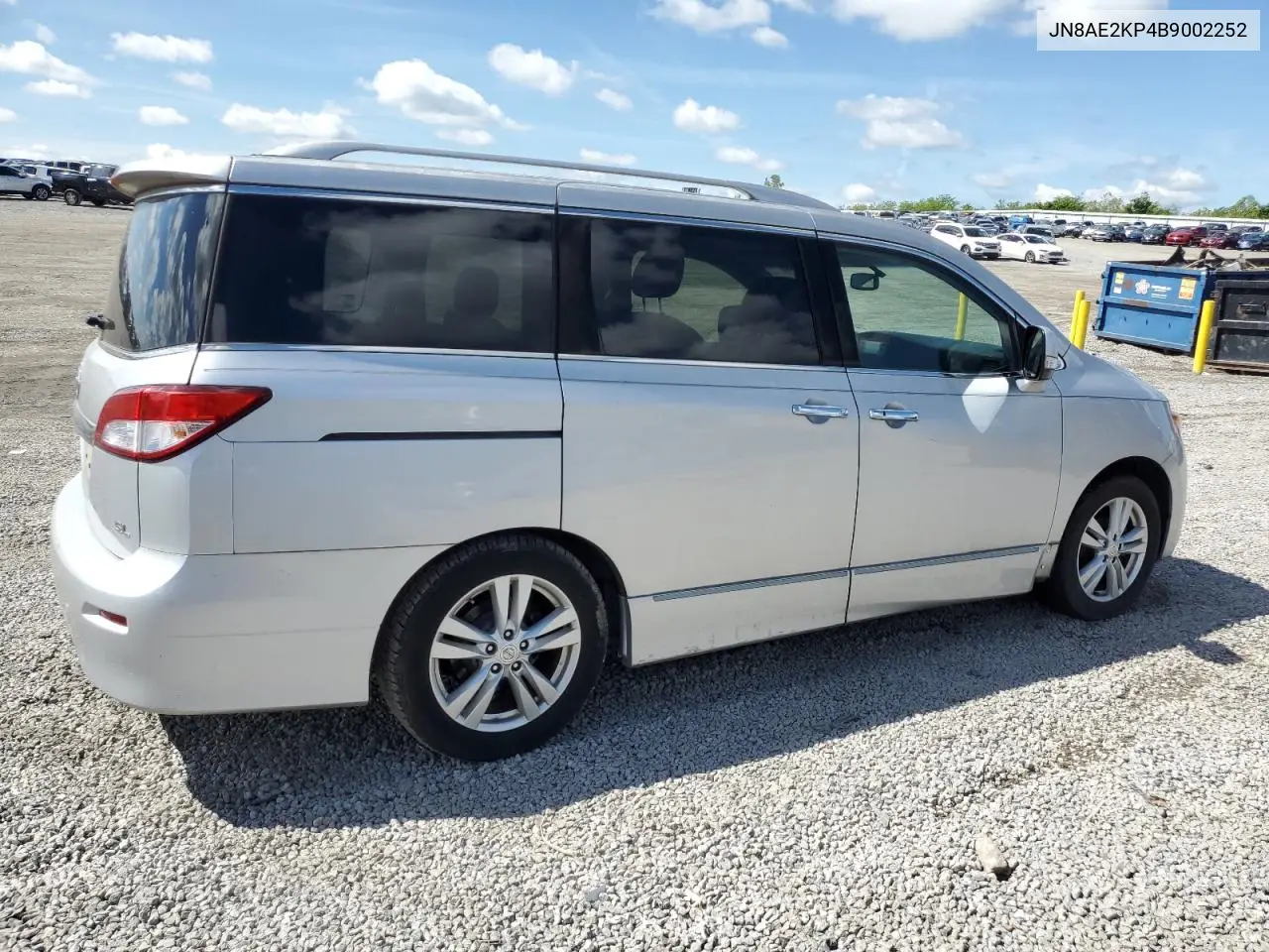 2011 Nissan Quest S VIN: JN8AE2KP4B9002252 Lot: 56016855