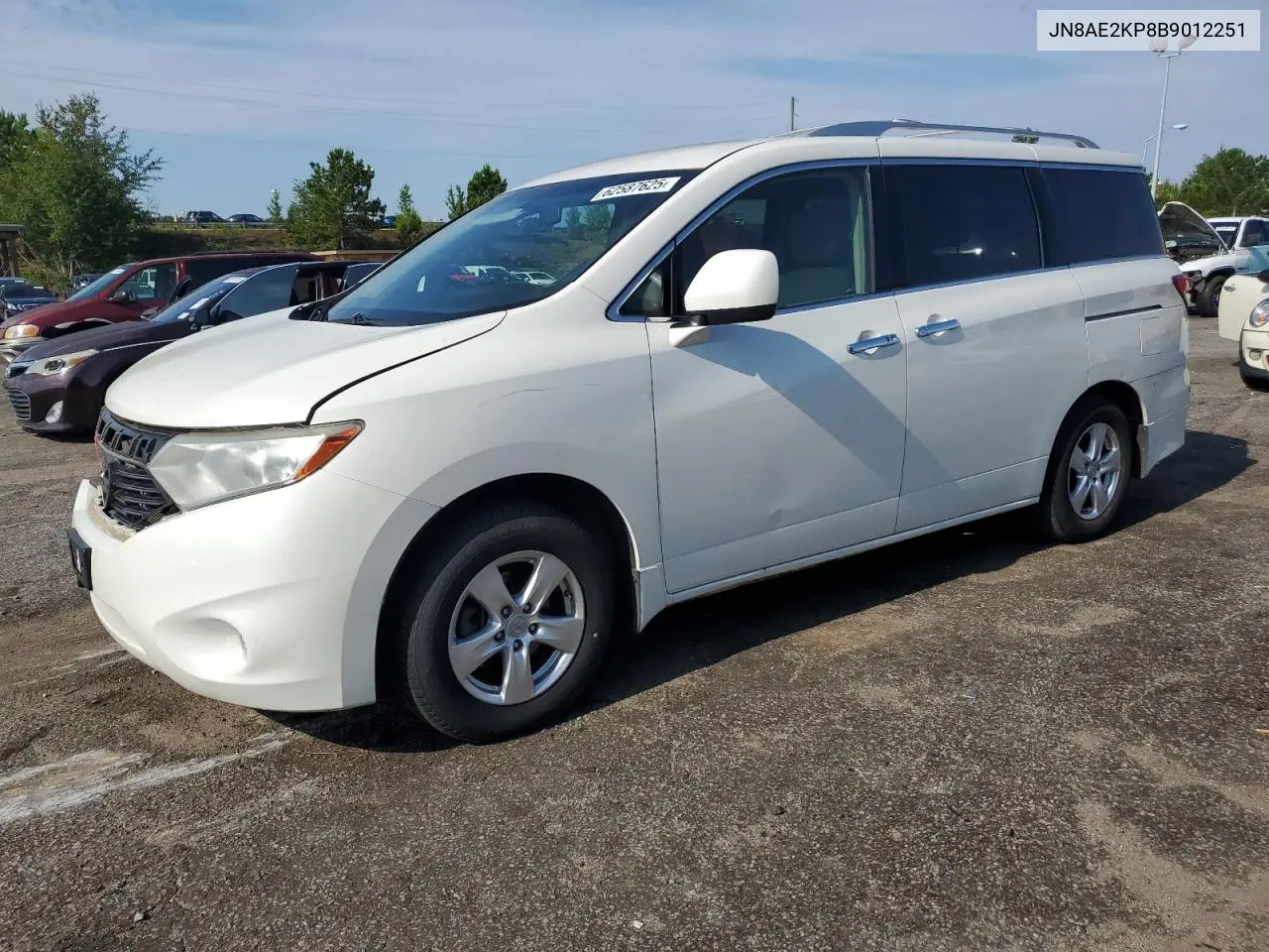 2011 Nissan Quest S VIN: JN8AE2KP8B9012251 Lot: 62587625