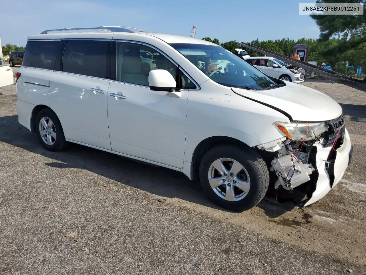 2011 Nissan Quest S VIN: JN8AE2KP8B9012251 Lot: 62587625