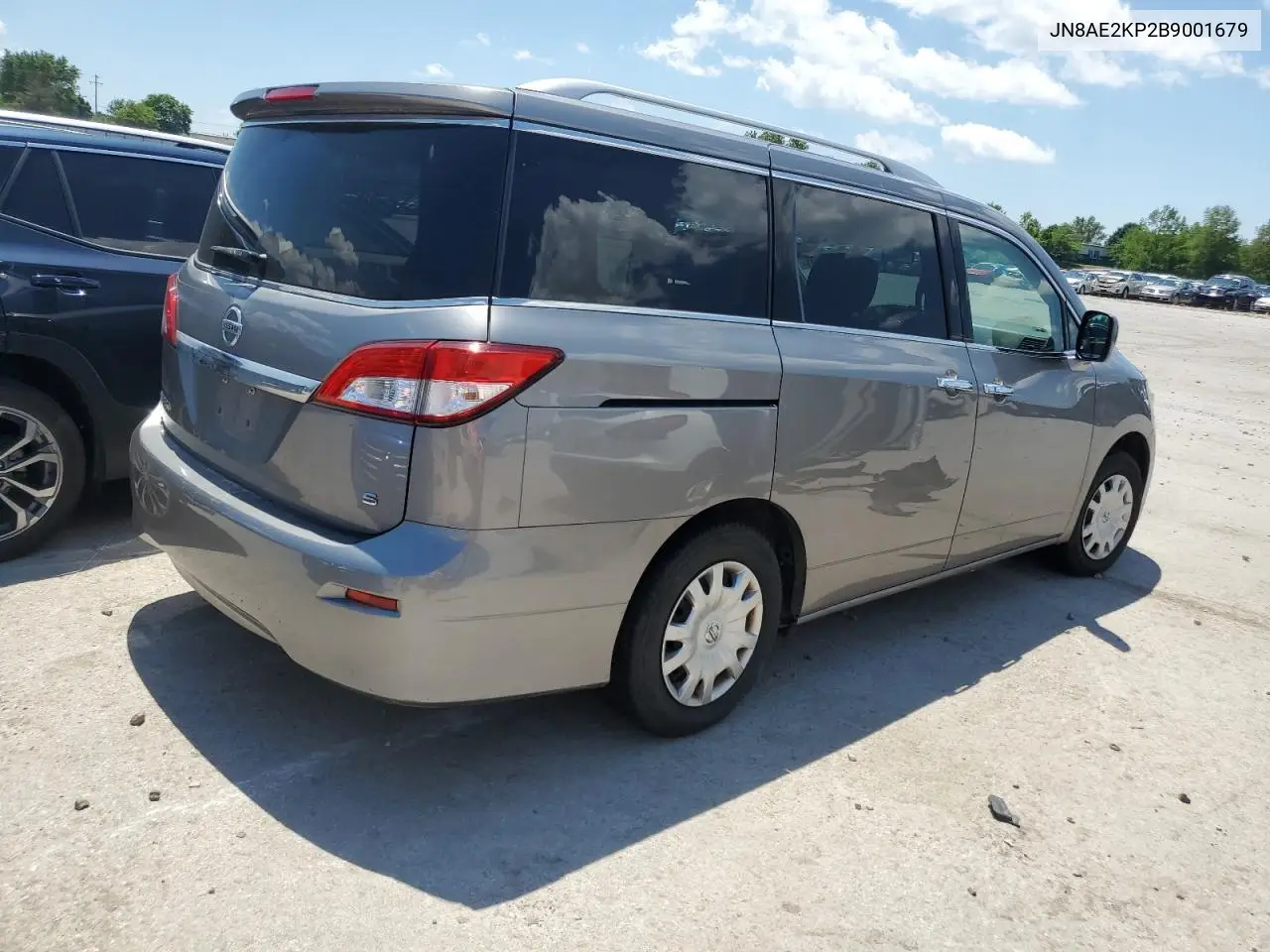 2011 Nissan Quest S VIN: JN8AE2KP2B9001679 Lot: 62957115