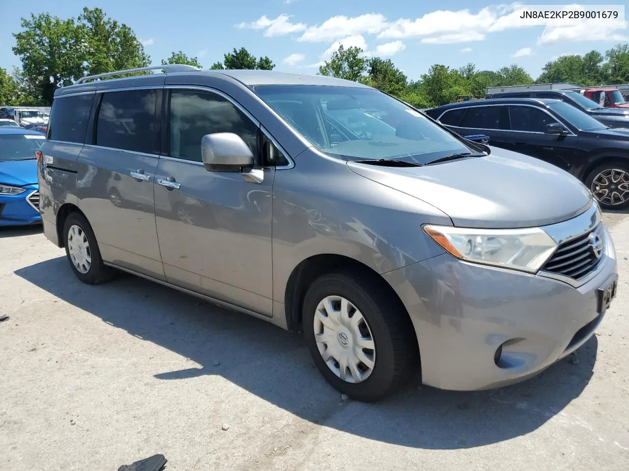 2011 Nissan Quest S VIN: JN8AE2KP2B9001679 Lot: 62957115