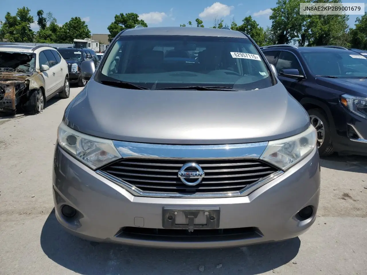 2011 Nissan Quest S VIN: JN8AE2KP2B9001679 Lot: 62957115
