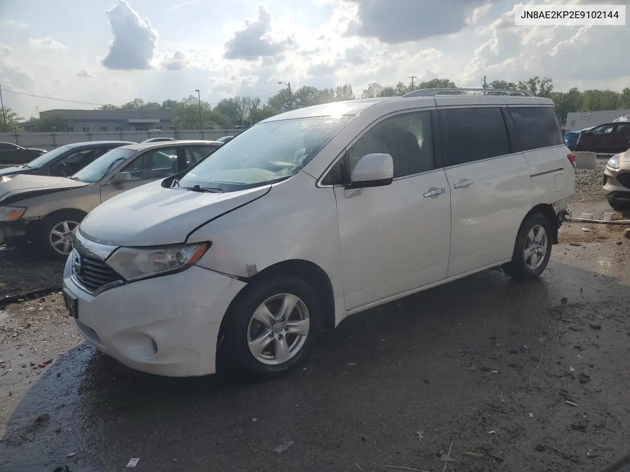 2014 Nissan Quest S VIN: JN8AE2KP2E9102144 Lot: 54987275