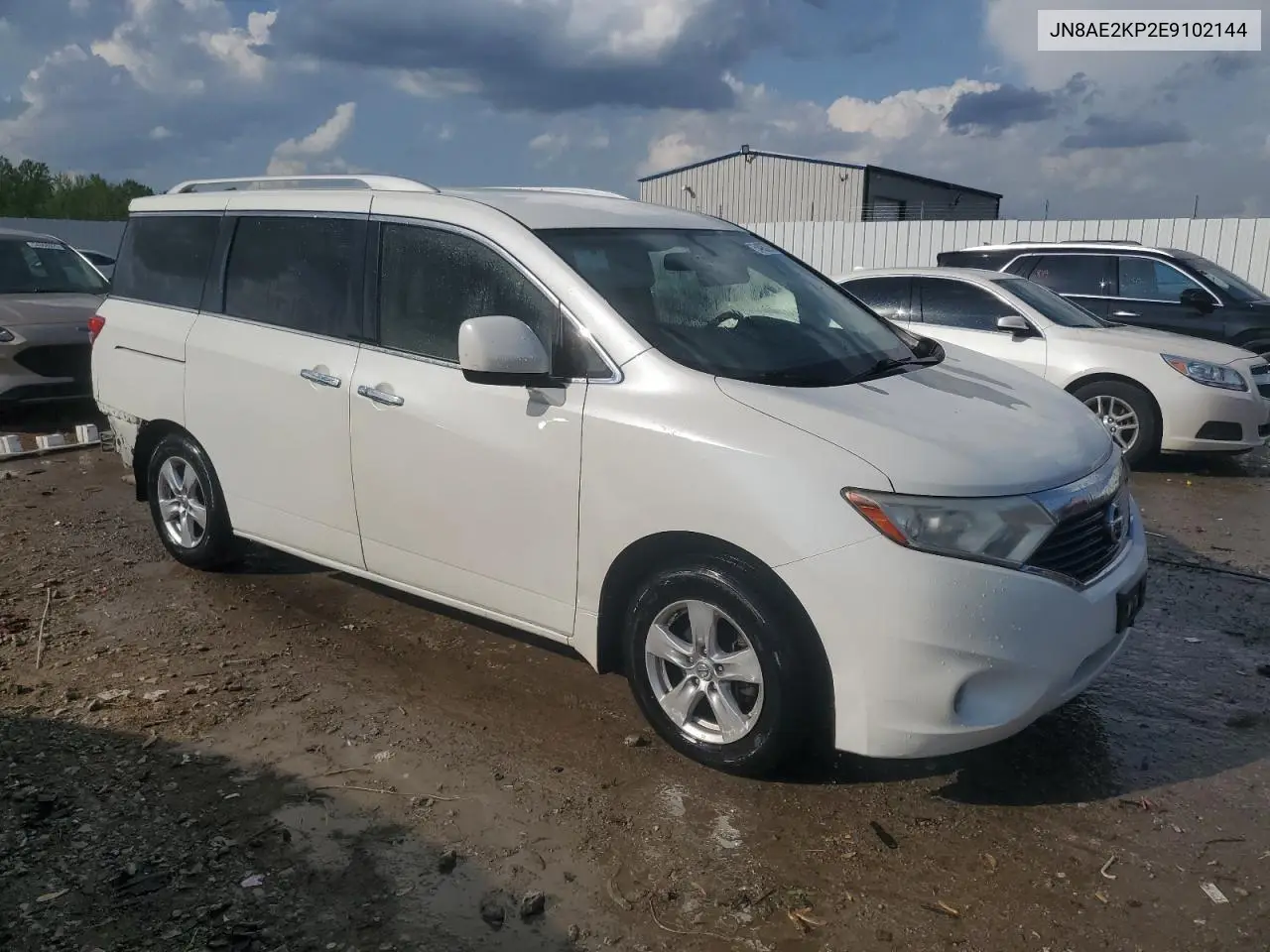 2014 Nissan Quest S VIN: JN8AE2KP2E9102144 Lot: 54987275
