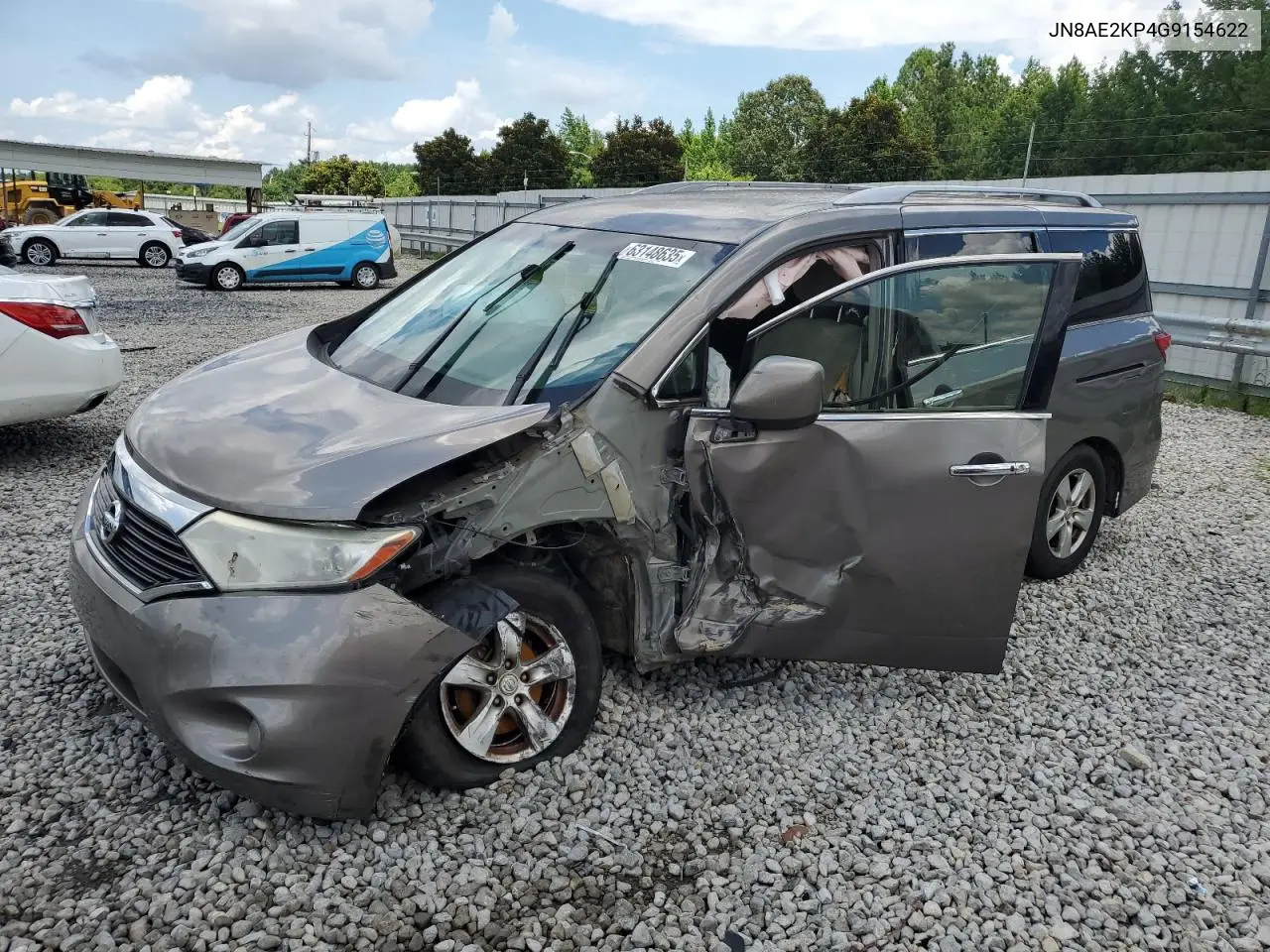 2016 Nissan Quest S VIN: JN8AE2KP4G9154622 Lot: 63148635