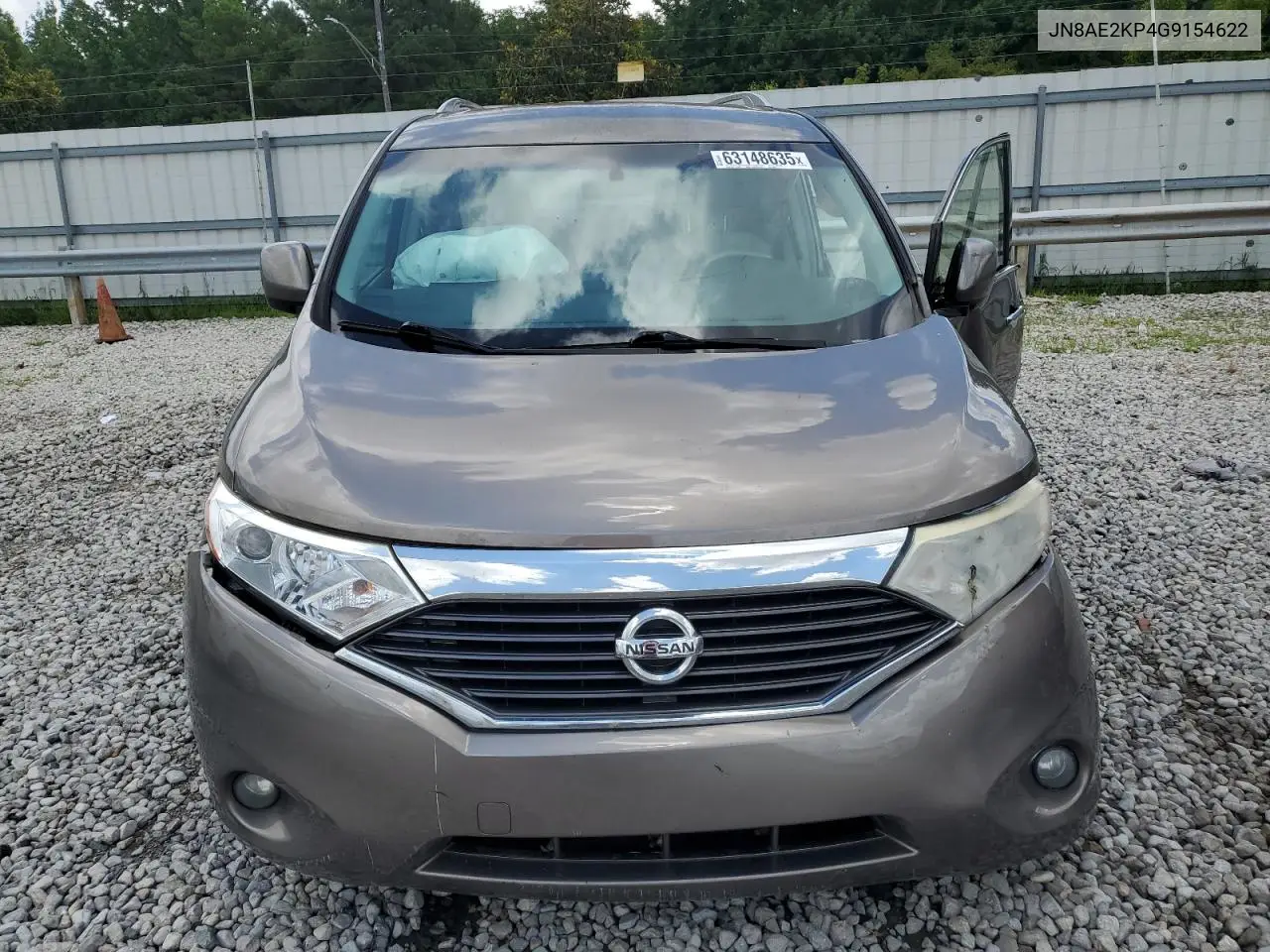 2016 Nissan Quest S VIN: JN8AE2KP4G9154622 Lot: 63148635